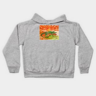 Alligator Swamp at Sundown Kids Hoodie